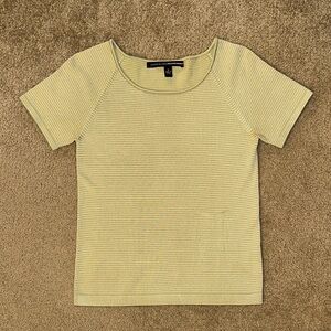 Linda Allard Ellen Tracy  Green Striped Women's Tee